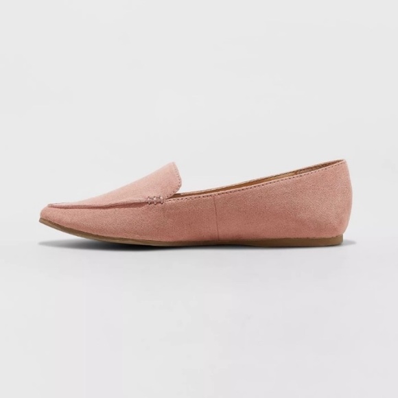 NWT A New Day Micah Pink Suede Pointed Loafers - Picture 2 of 7